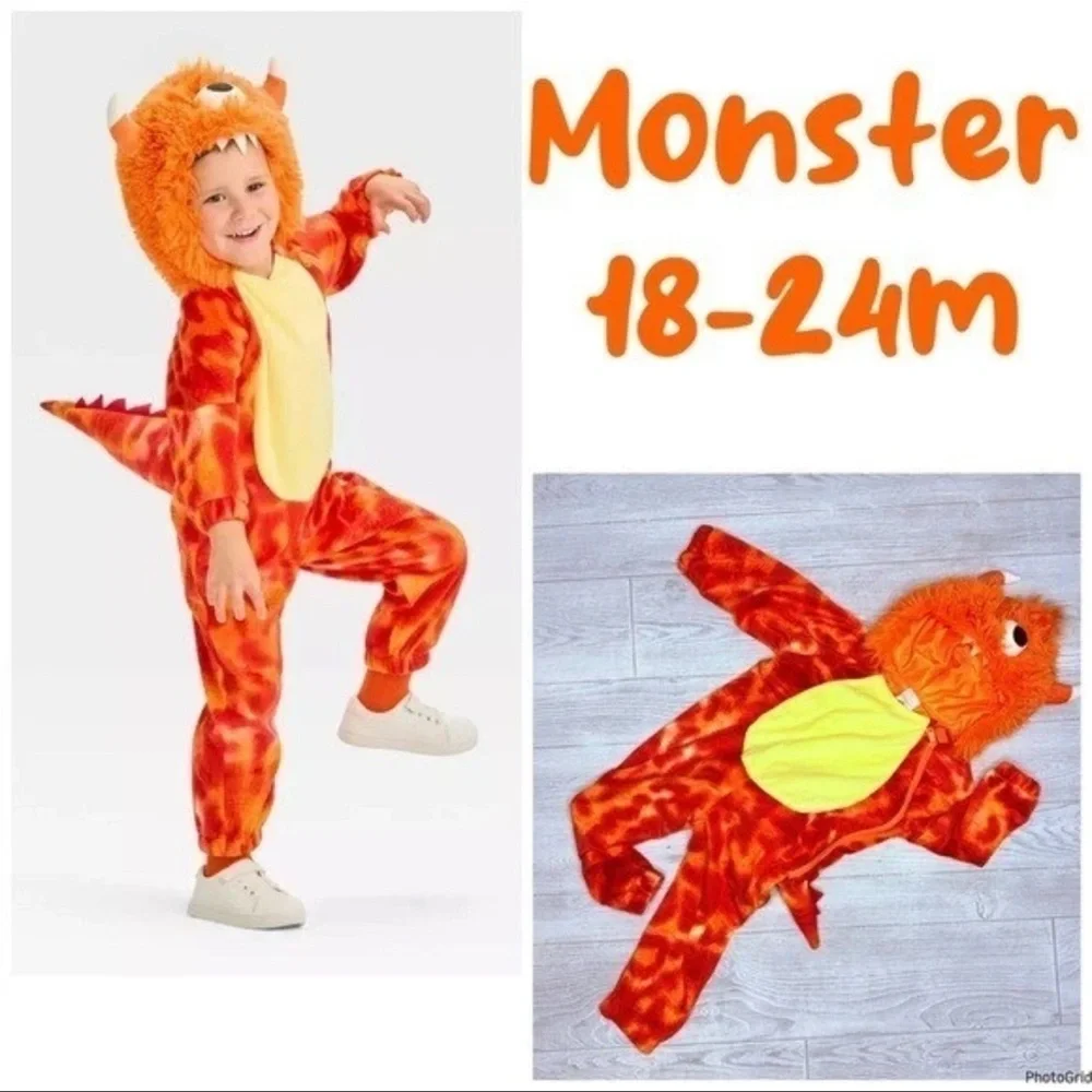 Kids Monster Costume - Fiery Red